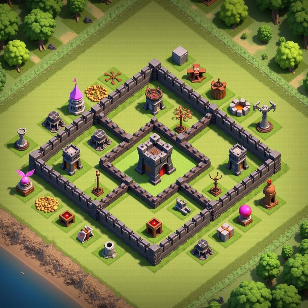 Castle Clash Base Defense Layout