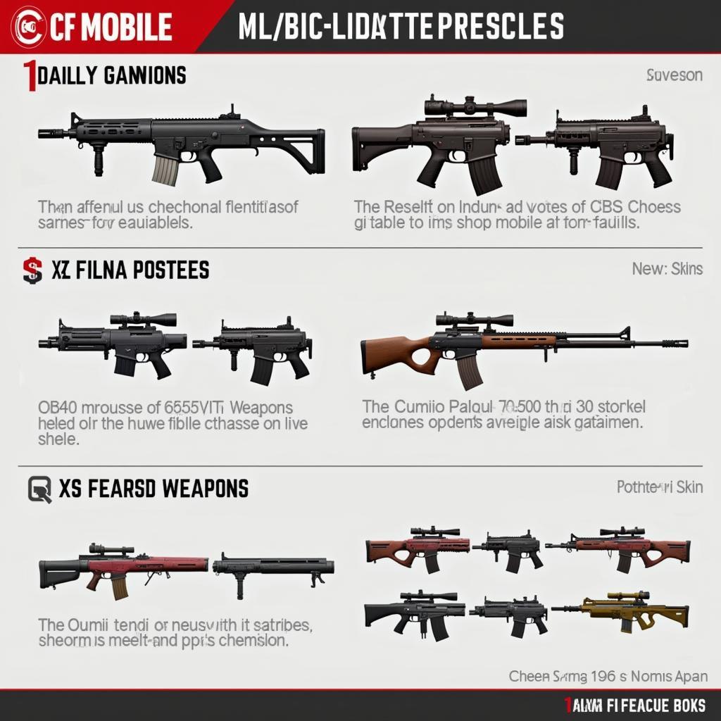 CF Mobile Mod APK Weapons Showcase