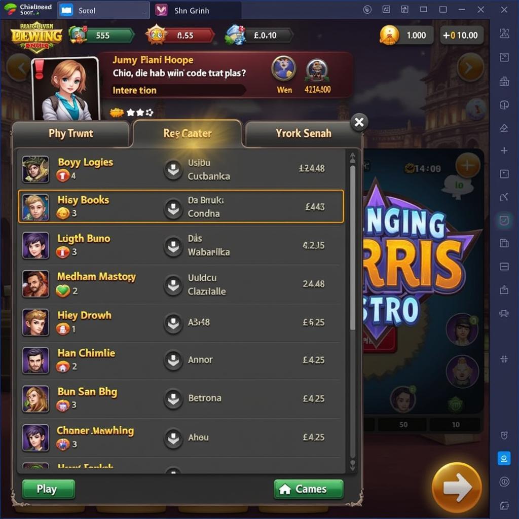 Chan Pro San Dinh APK Online Multiplayer Interface