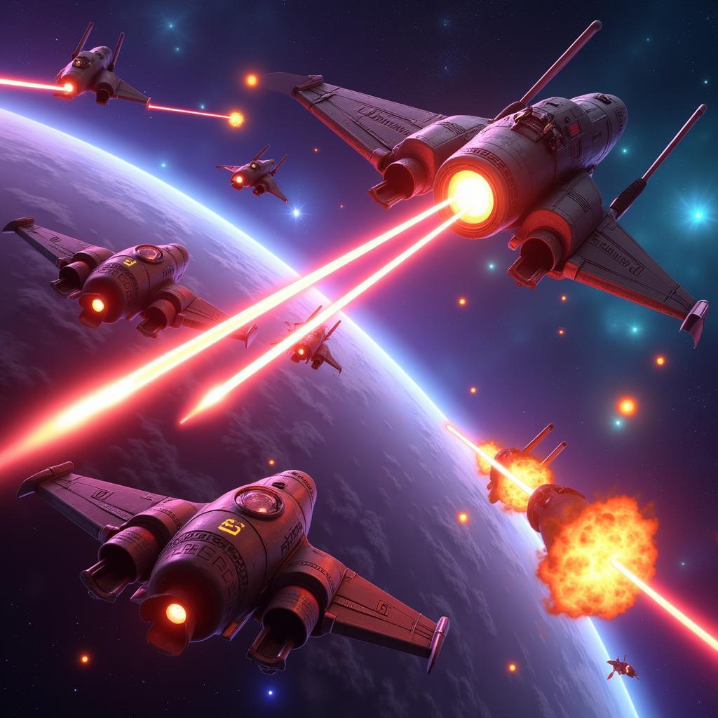 Chicken Shooter Space Attack Mod APK Gameplay Screenshot