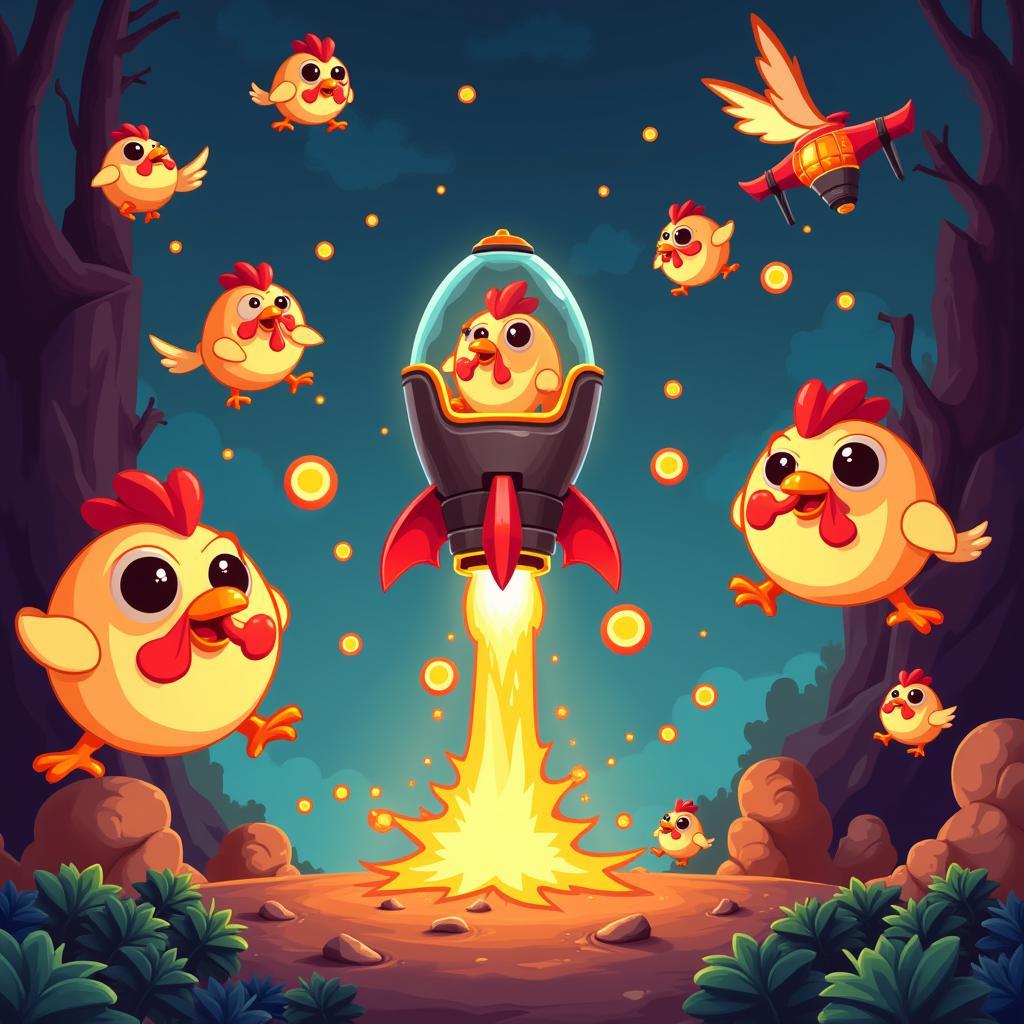 Chicken Shooter Unlimited Money APK Gameplay Screenshot