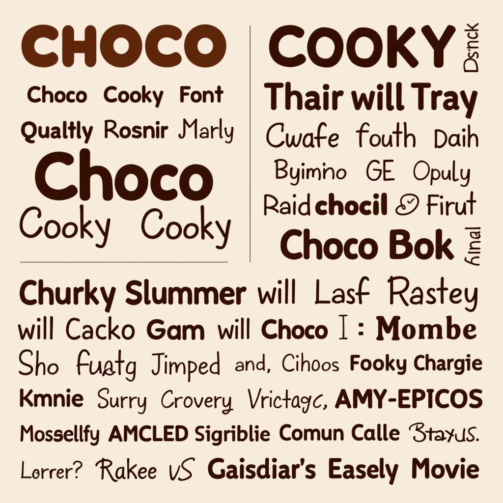 Choco Cooky Font Examples