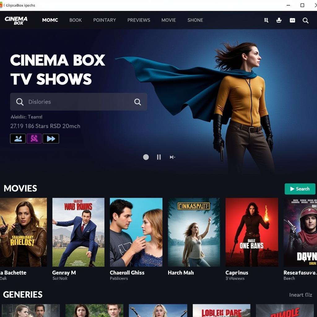 Cinema Box HD APK User Interface