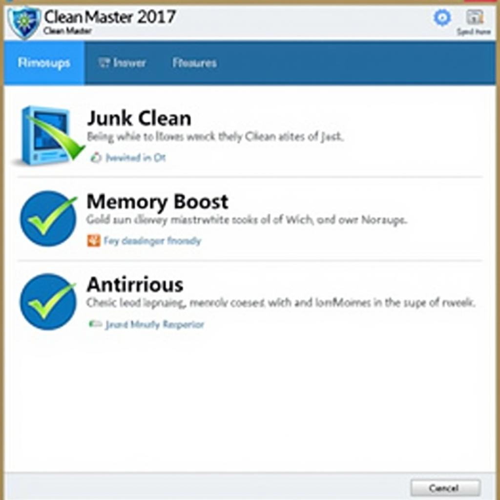 Clean Master 2017 Interface