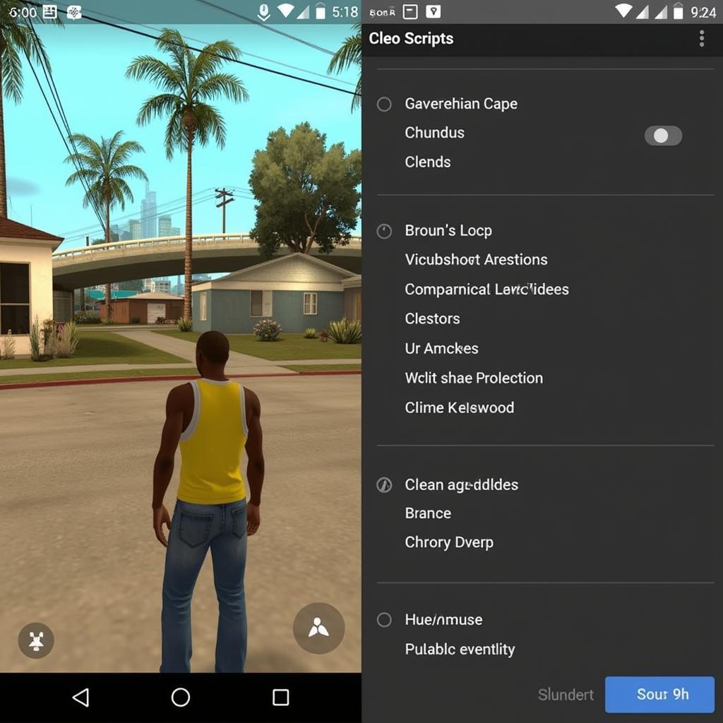 Cleo SA 1.08 APK Interface