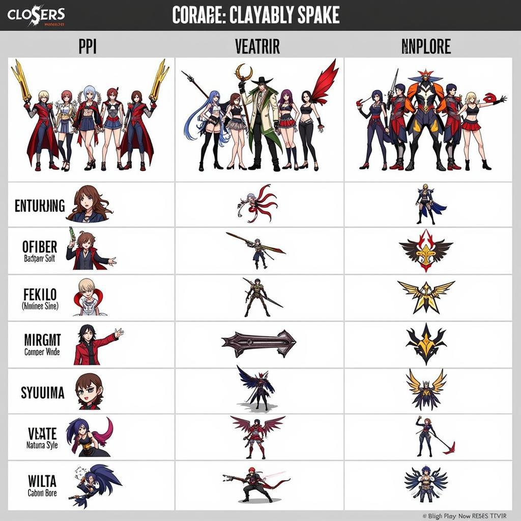 Closers APK Character Roster and Abilities Showcase