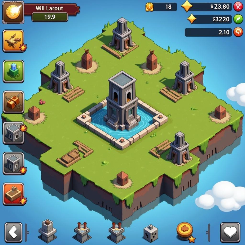 Cloud Raiders APK Base Building Interface