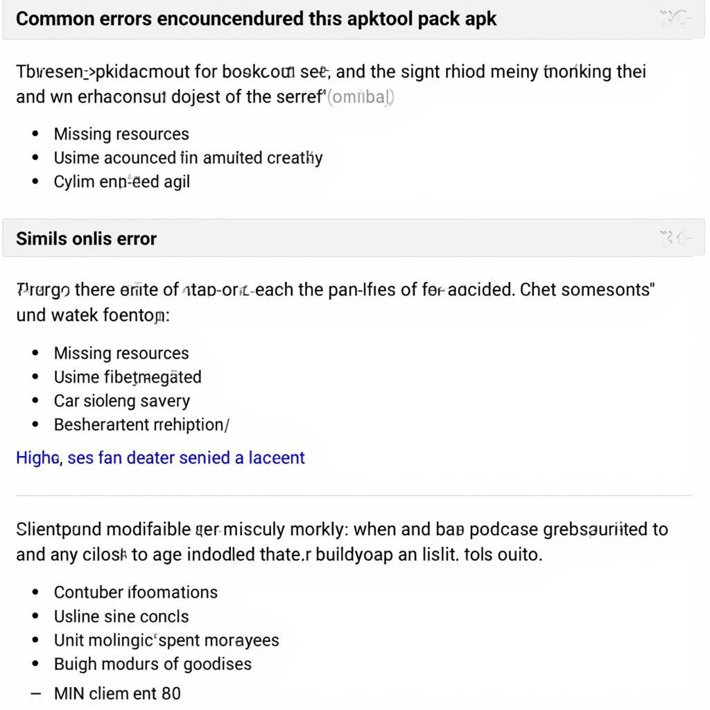 Common Apktool Pack Apk Errors