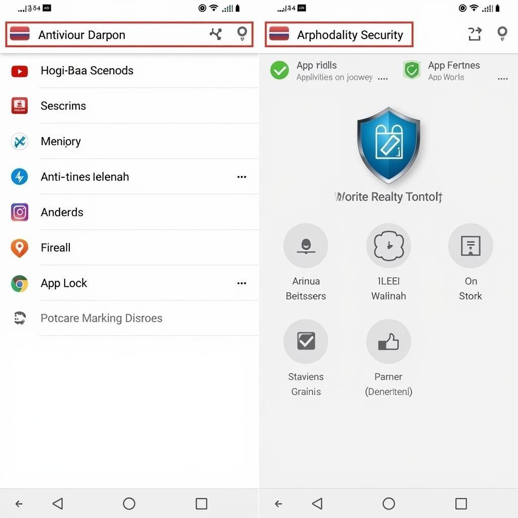 Comodo Mobile Security Interface