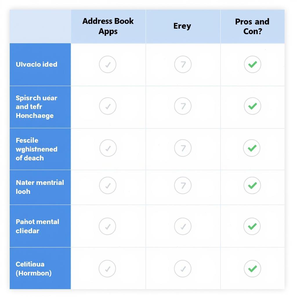 Comparing Address Book Apps