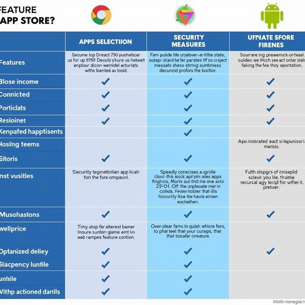 Comparing App Store Features