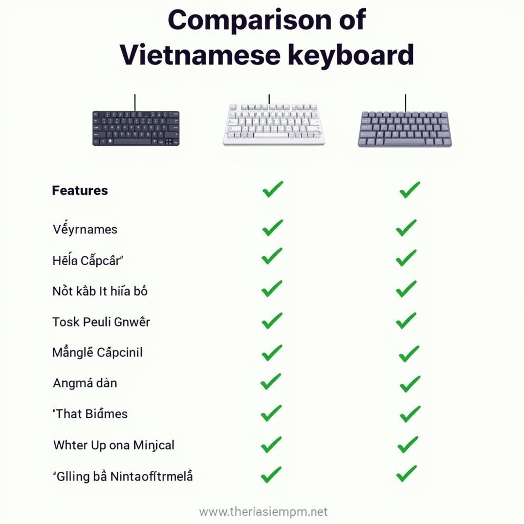 Comparing Different Vietnamese Keyboards