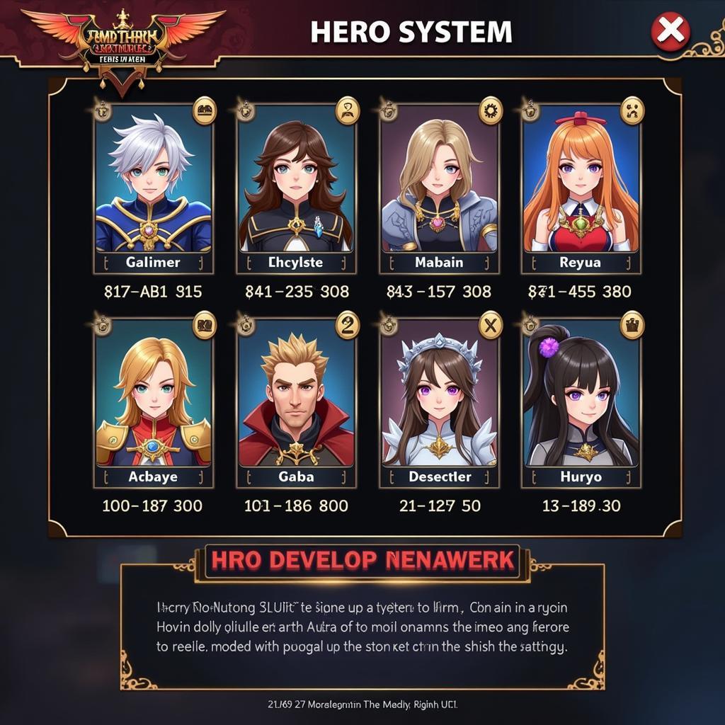 Cong Thanh Xung De APK Hero System Overview