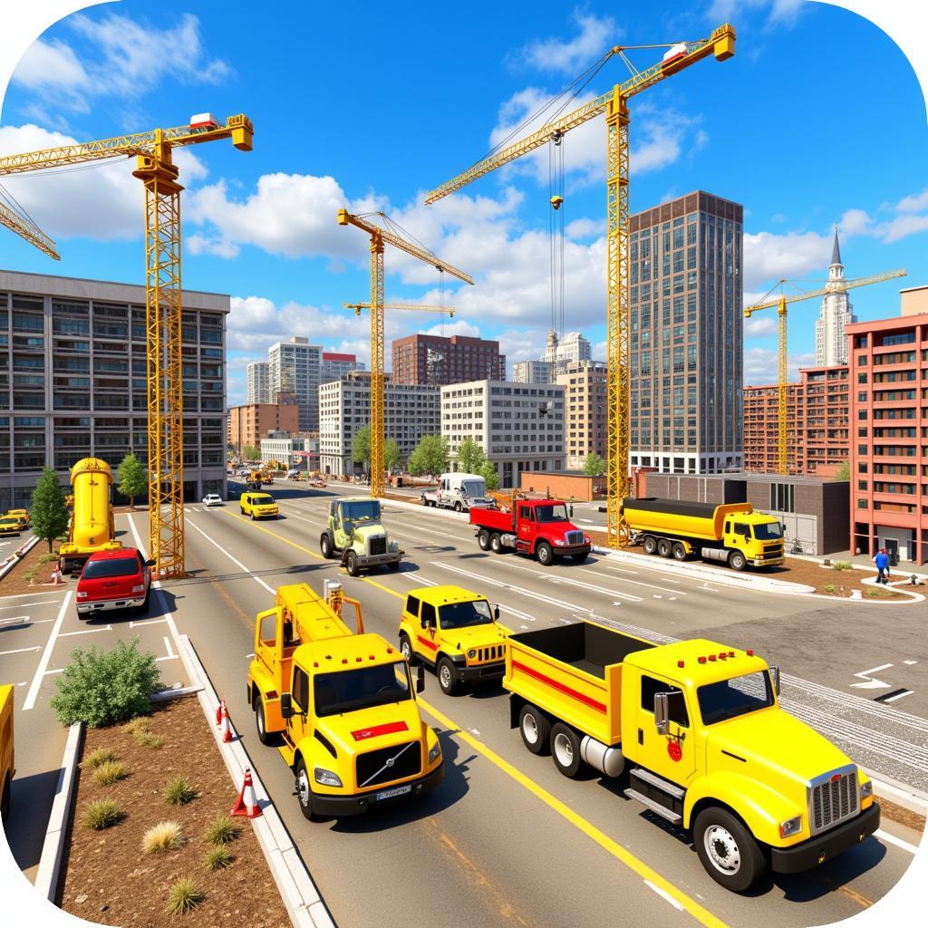 Building a City in Construction Simulator Pro 2017 APK