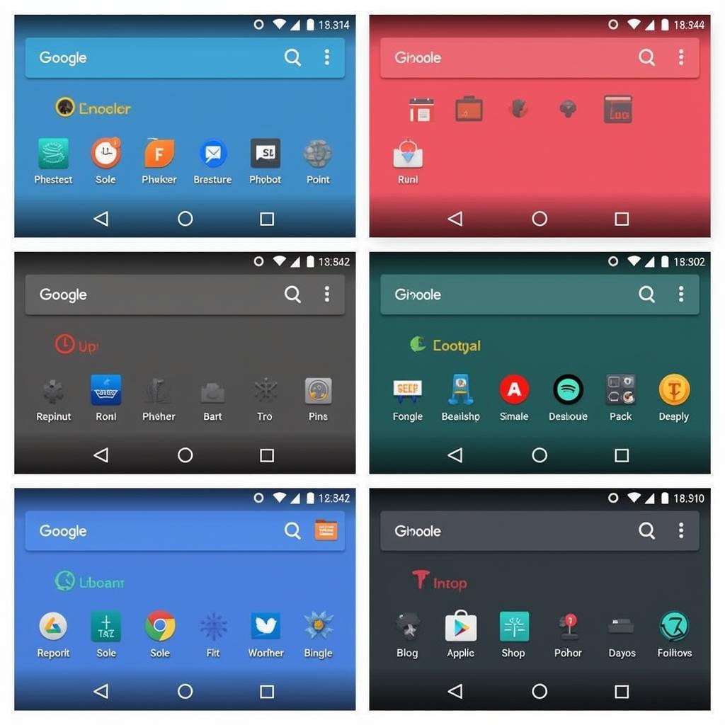 Examples of Customized Android Pie Notification Bars