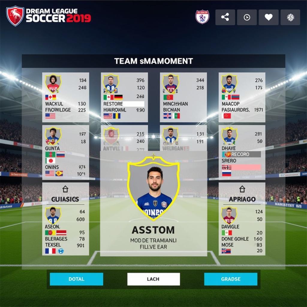 Dream League Soccer 2019 Mod APK Team Management Screen