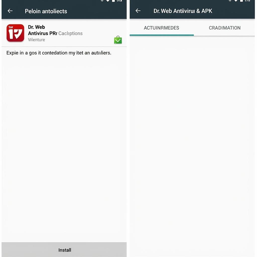 Dr. Web Antivirus Pro APK Installation Screen