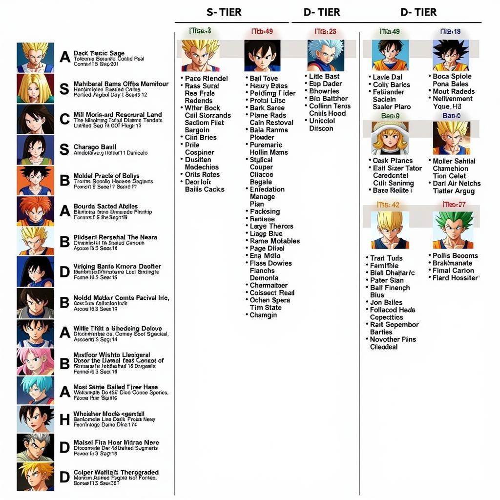 Dragon Ball Legends Character Tier List