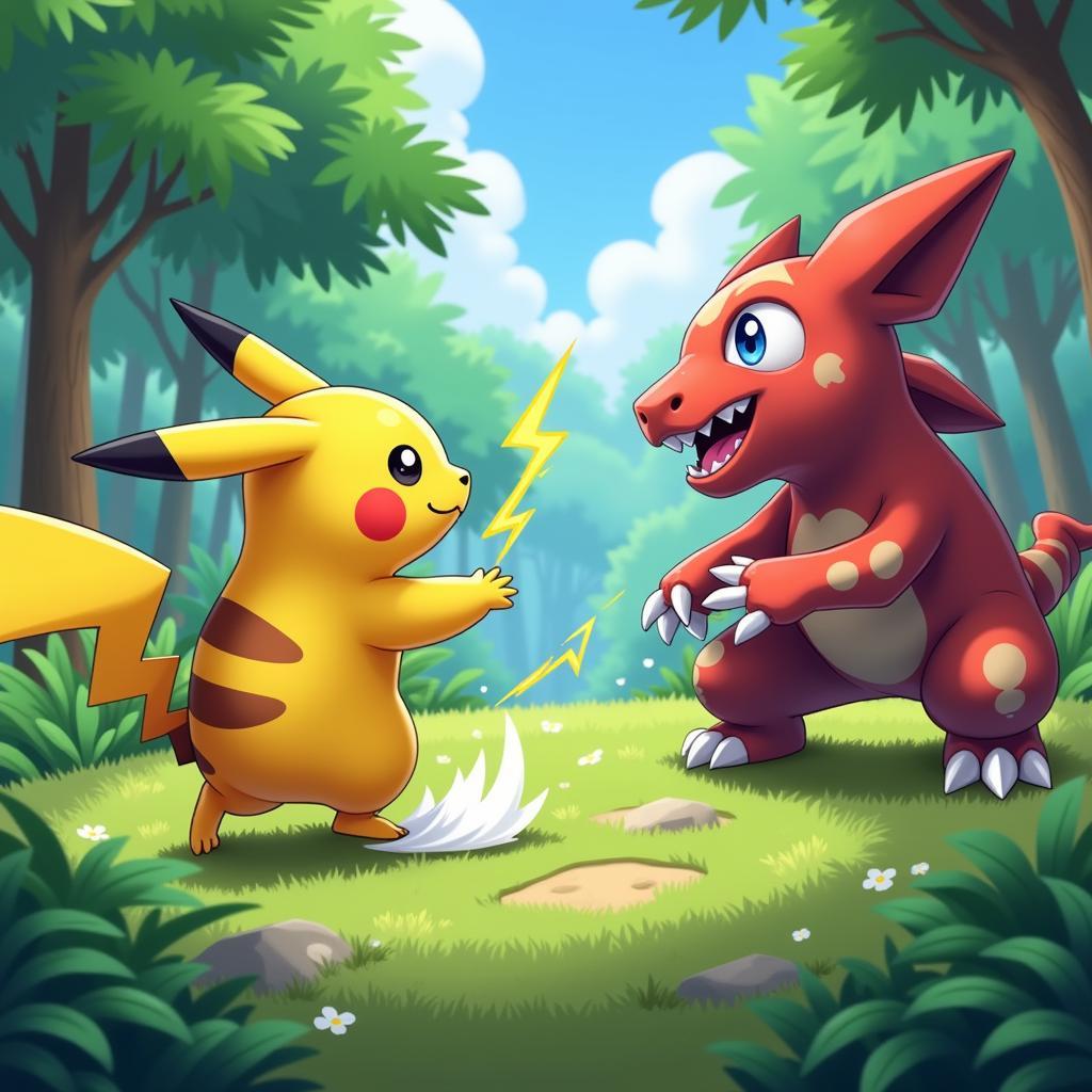 Dynamons World Pikachu Mod APK Gameplay Screenshot