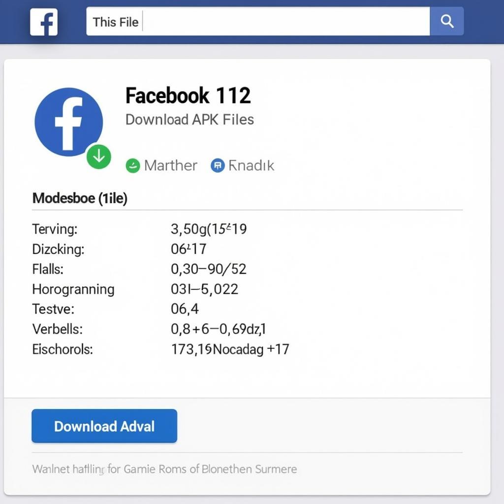 Facebook 112 APK Download Interface