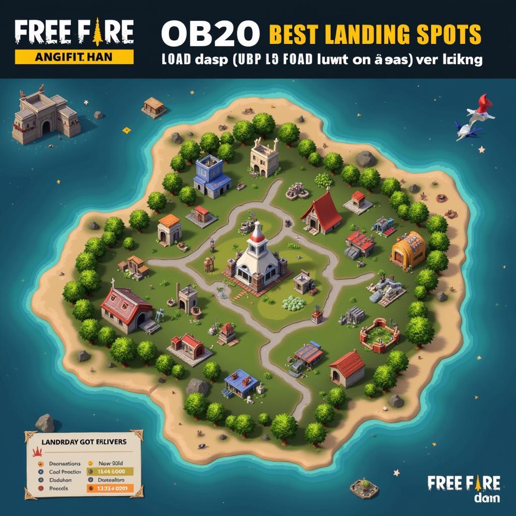 Best Landing Spots in Free Fire OB20 Map