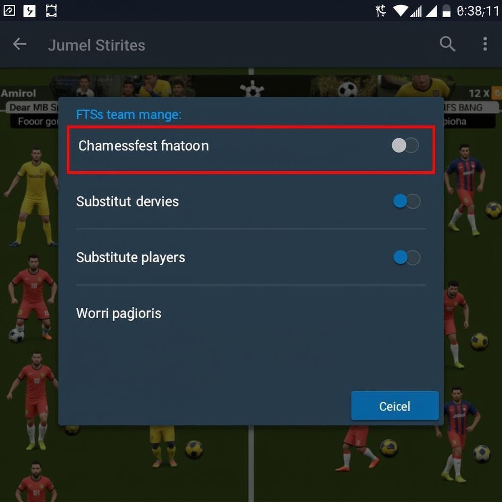 FTS 15 APK Team Management