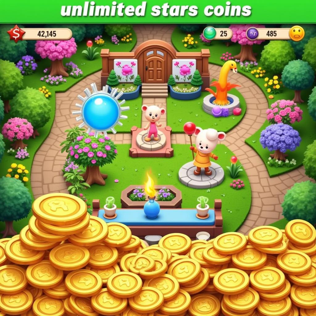 Gardenscapes Mod APK Unlimited Stars Gameplay