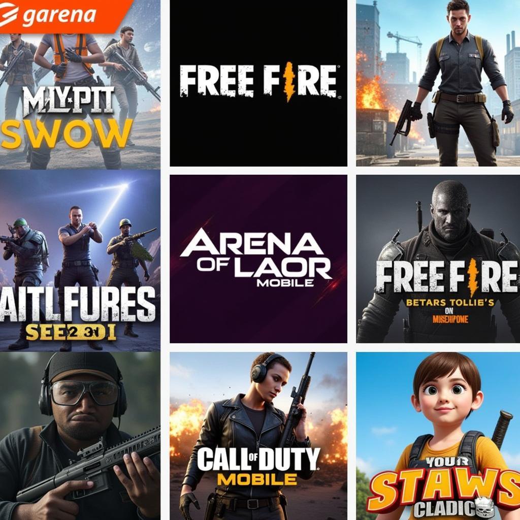 Popular games available on Garena Mobile