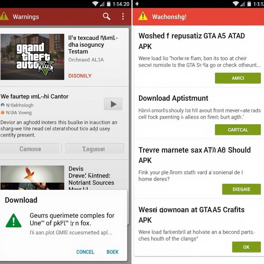 GTA 5 Android Fake APK Warnings