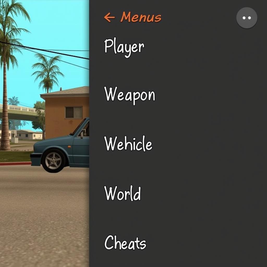 GTA San Andreas Cheat Menu on Android