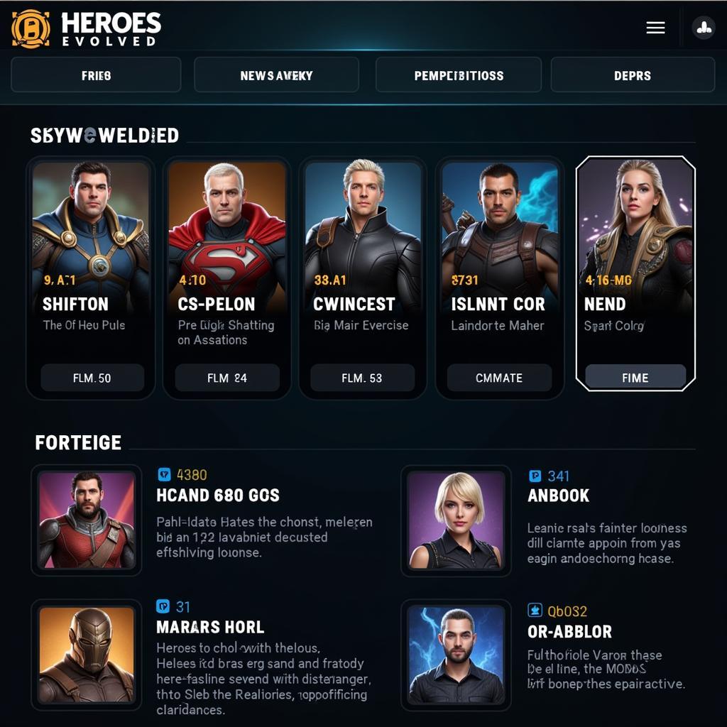 Heroes Evolved APK Hero Selection