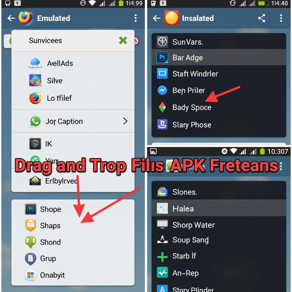 Steps to install APK files on a PC using an emulator.