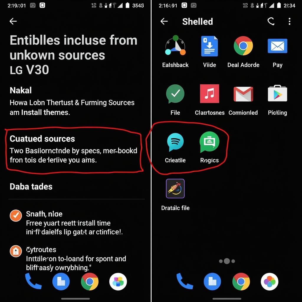 Installing Black Theme APK on LG V30