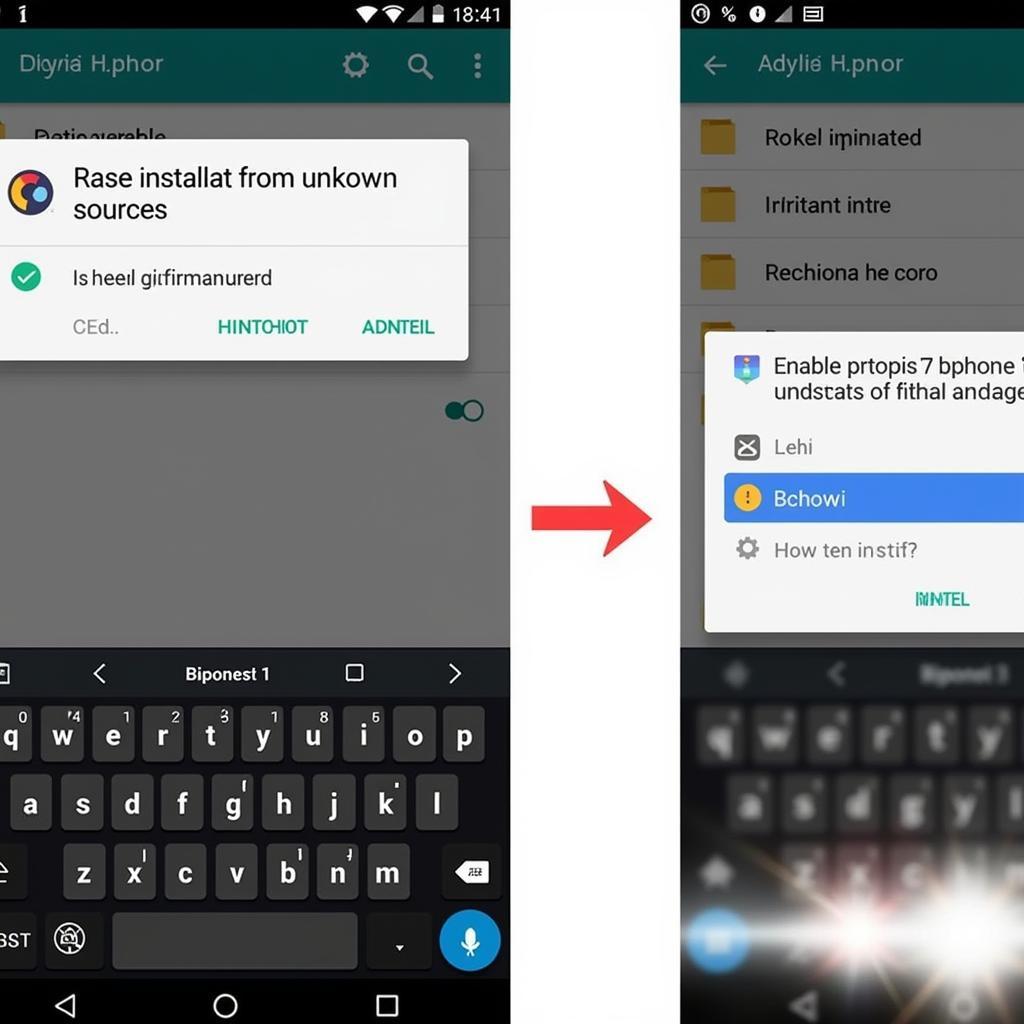 Installing Bphone 3 Keyboard APK on Android