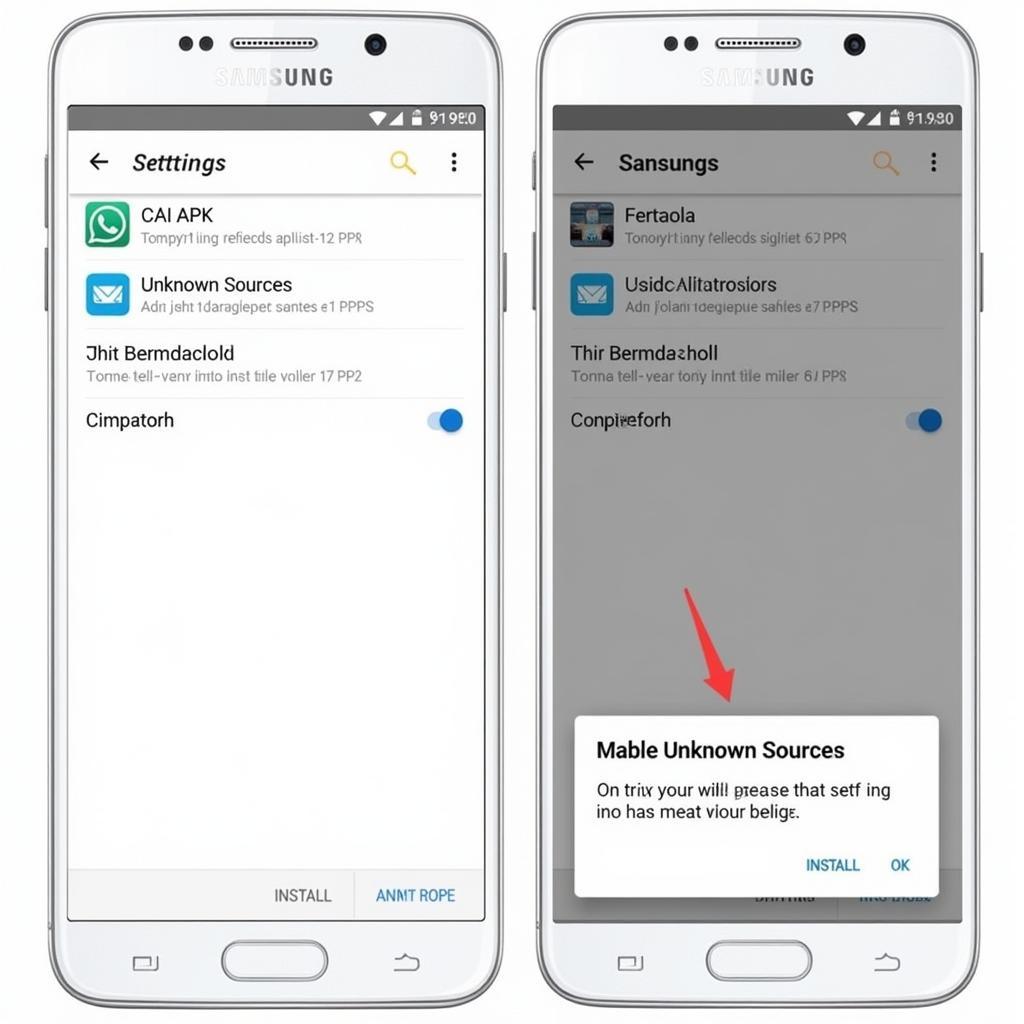 Installing CAI APK file on Samsung device