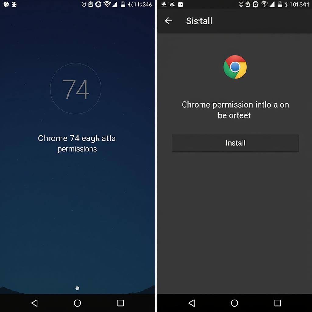 Installing Chrome 74 APK on an Android Device