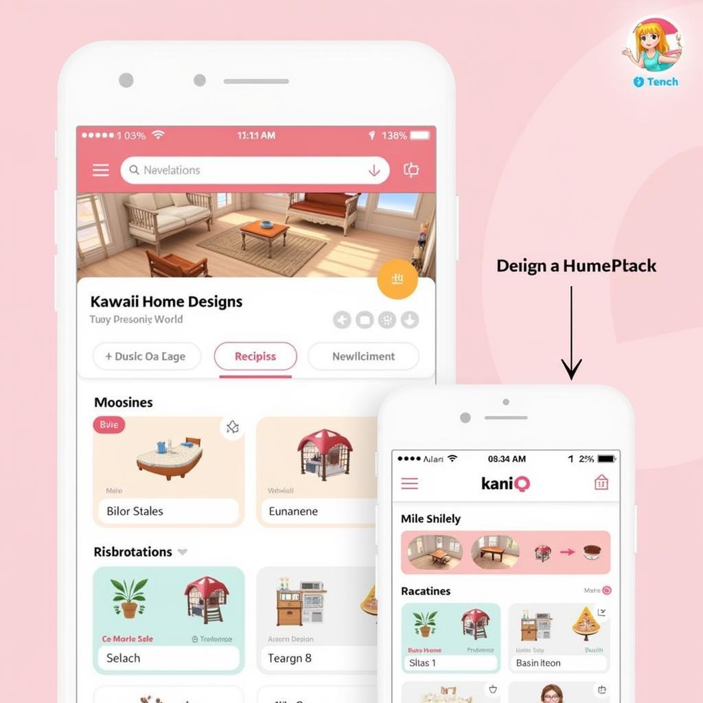 Kawaii Home Design Mod APK Interface