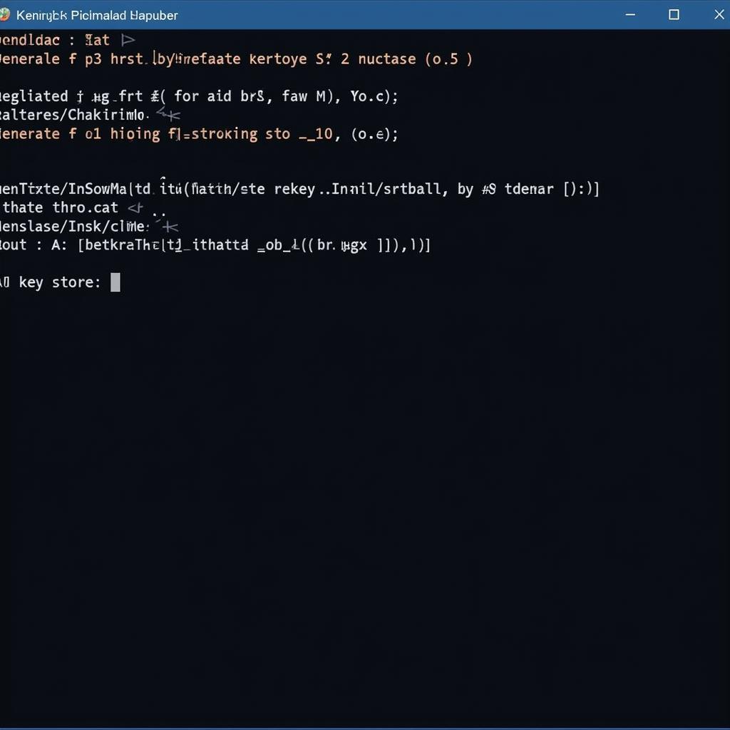 Keystore Generation Command Line