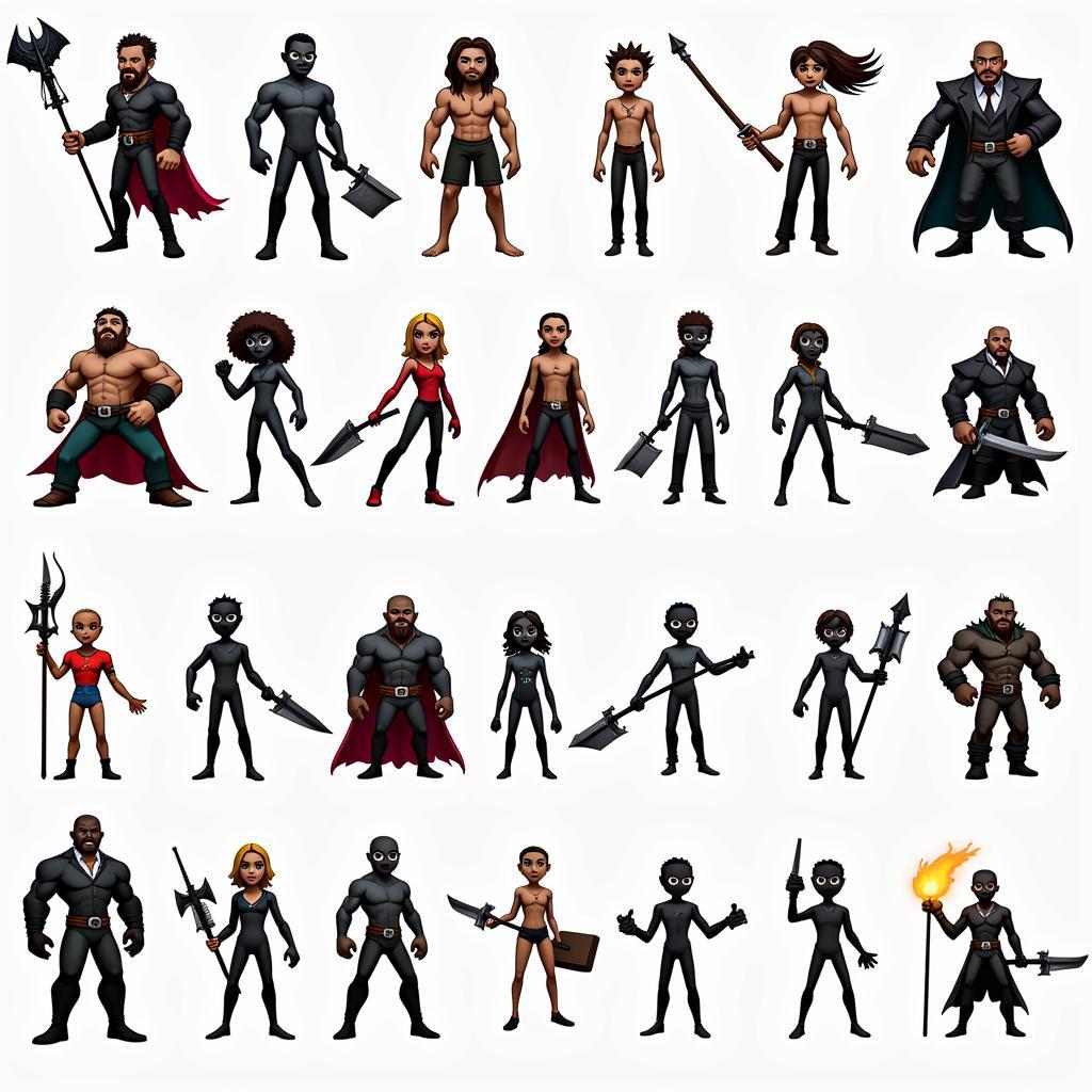 League of Stickman Mod APK Characters Showcase