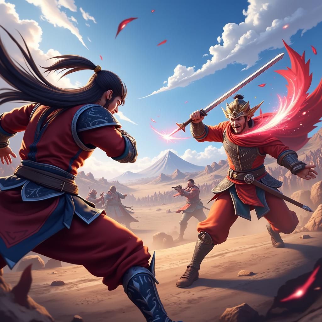 Legend Warriors Mod APK Combat Scene