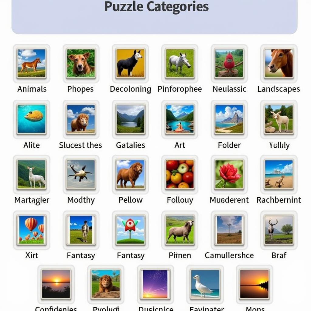 Magic Jigsaw Puzzles Mod APK Puzzle Categories