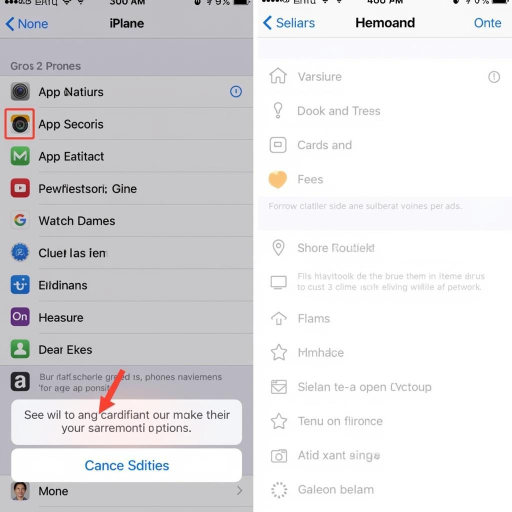 Managing app subscriptions on an iPhone