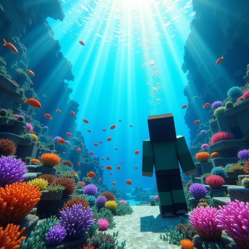 Exploring the Vibrant Coral Reefs in Minecraft 1.13