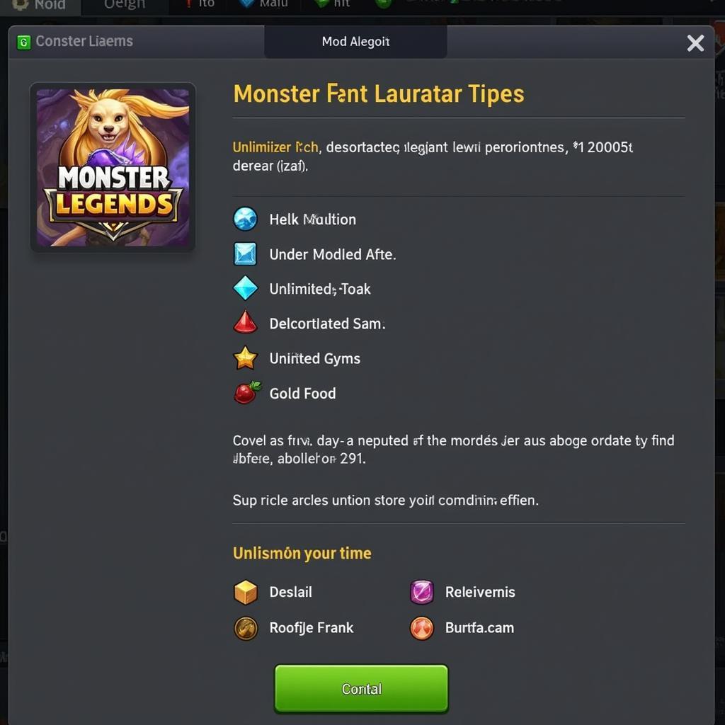 Monster Legends Mod Menu