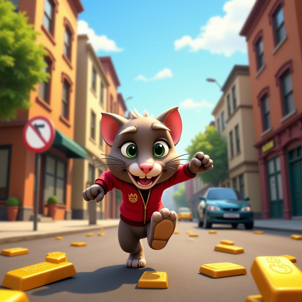 My Talking Tom Gold Run Gameplay Screenshot