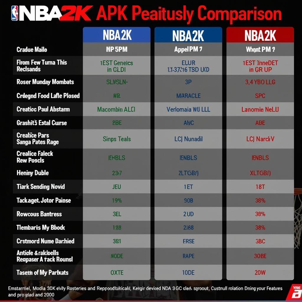 NBA 2K APK Versions Comparison