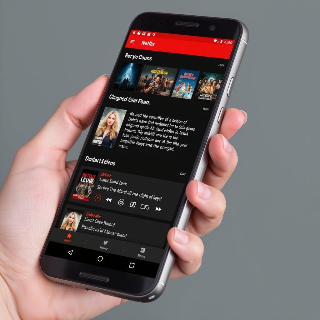 Netflix app interface on a smartphone