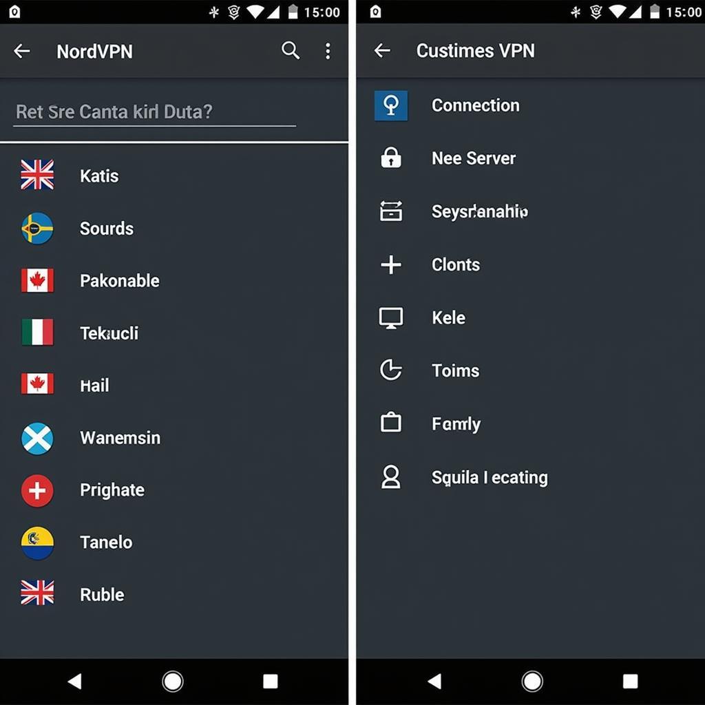 NordVPN Premium APK Interface