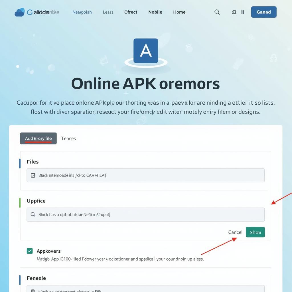 User-friendly Interface of an Online APK Creator