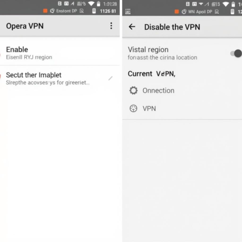 Opera Max VPN Settings Screenshot